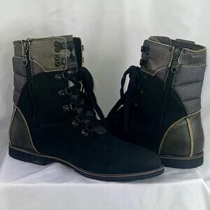 Columbia Twentythird Ave Waterproof Mid Ankle Combat Boots Womens 11 Black Zip